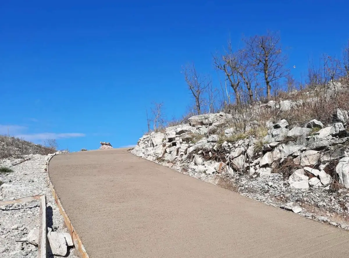 Paving Road with Concrete